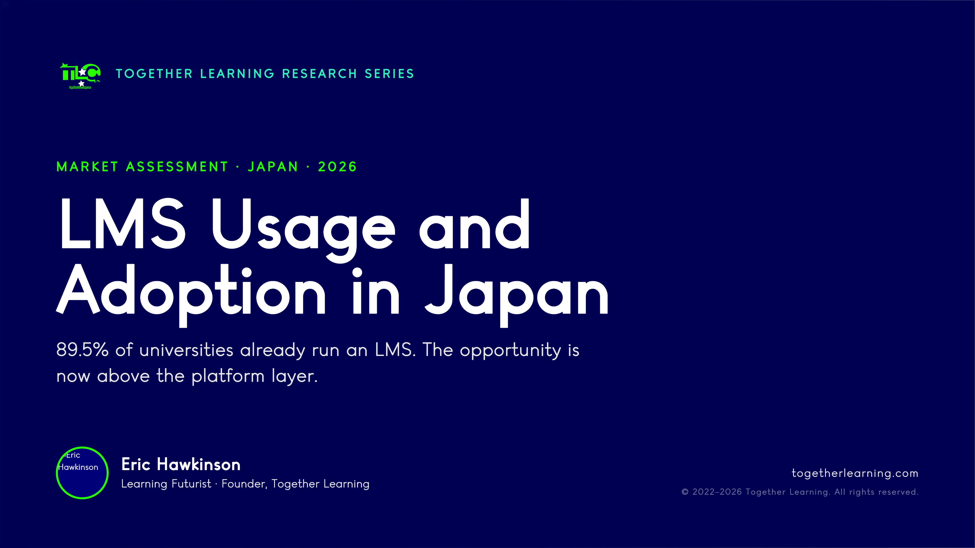 Cover art for LMS Adoption and Market Dynamics in Japanese Higher Education: Usage, Platform Competition, Buyer Behavior, and Institutional Risk